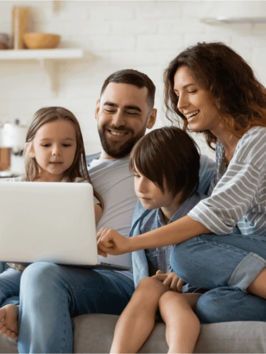 Family using VPN
